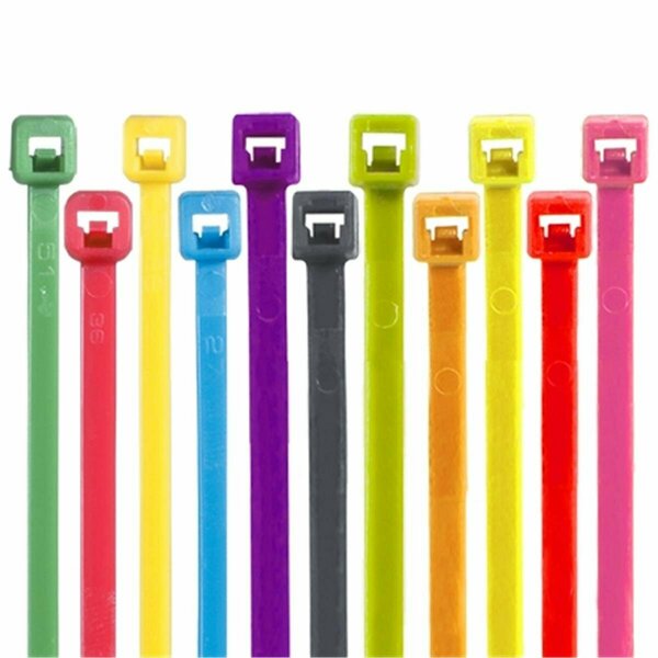 Swivel 11 in. No.of 50 Fluorescent Yellow Cable Ties SW2084904